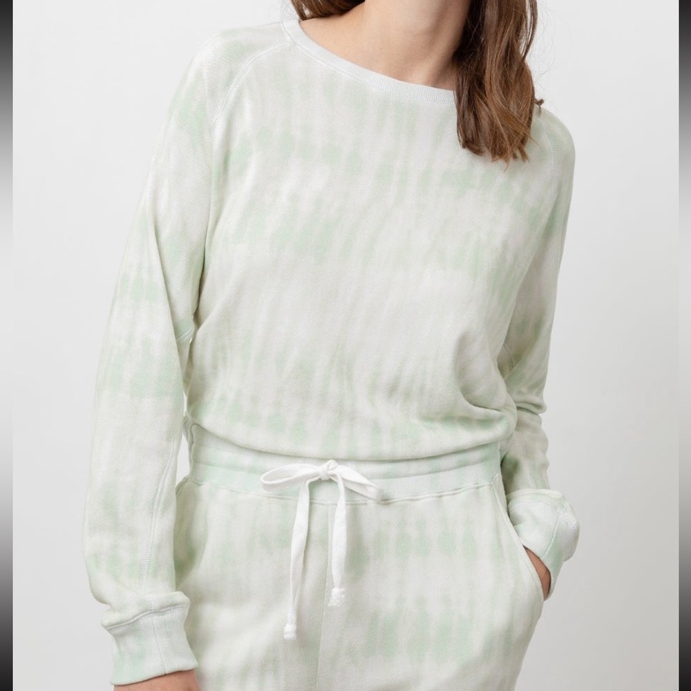 Rails Tie Dye Sweatshirt Pullover Crewneck Relaxed Fit Light Green M